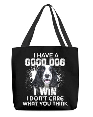 English Cocker Spaniel-I Win Cloth Tote Bag