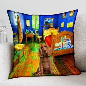 English Cocker Spaniel In the Bedroom-Pillow Case