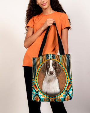 English Springer Spaniel-Ethnic Style Cloth Tote Bag