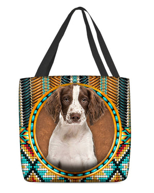 English Springer Spaniel-Ethnic Style Cloth Tote Bag