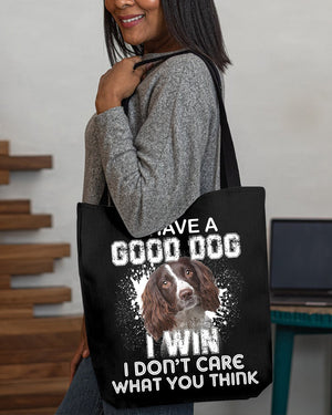 English Springer Spaniel-I Win Cloth Tote Bag