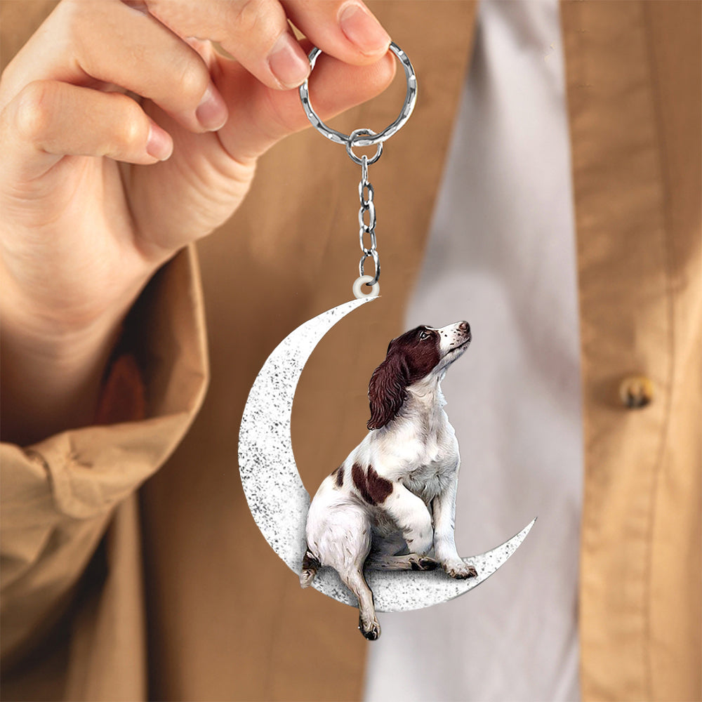 English Springer Spaniel-Sit On The Moon Keychain