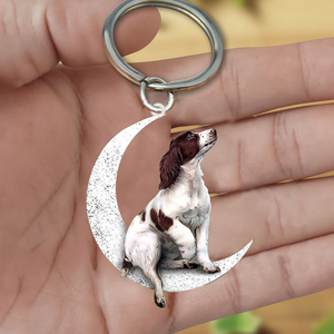 English Springer Spaniel-Sit On The Moon Keychain