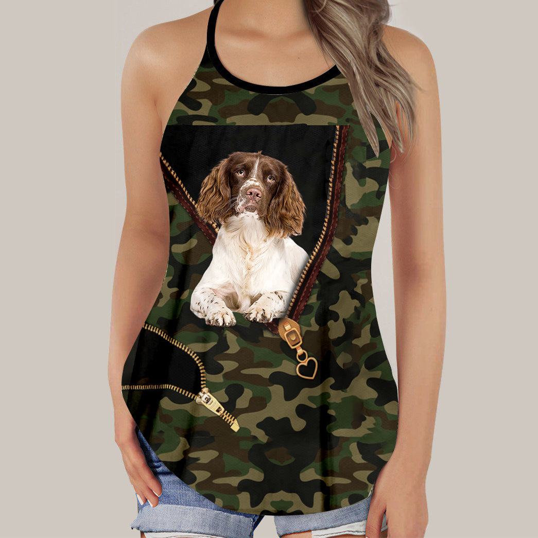 English Springer Spaniel Camo Tank Top