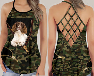 English Springer Spaniel Camo Tank Top