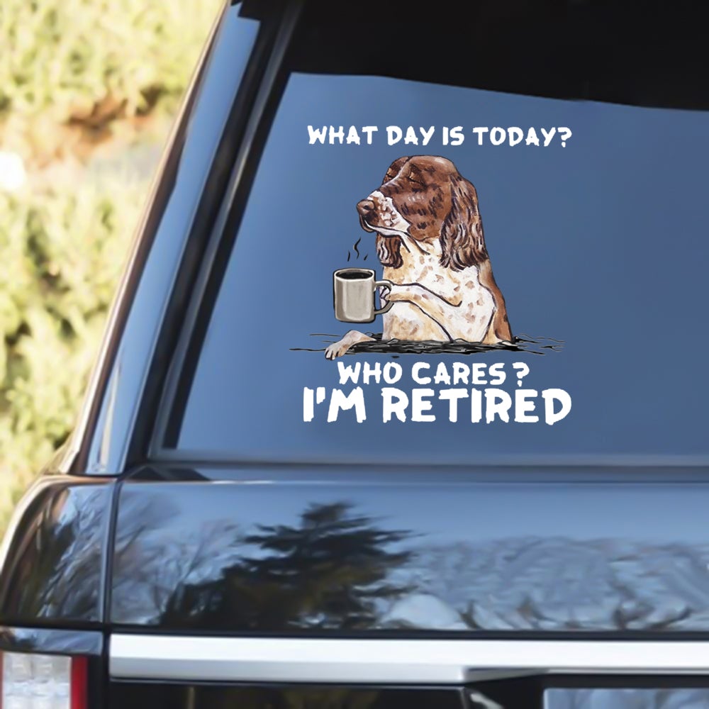 English Springer Spaniel I Am Retired Decal