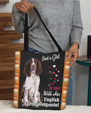 English Springer Spaniel In Love-Cloth Tote Bag