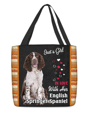 English Springer Spaniel In Love-Cloth Tote Bag