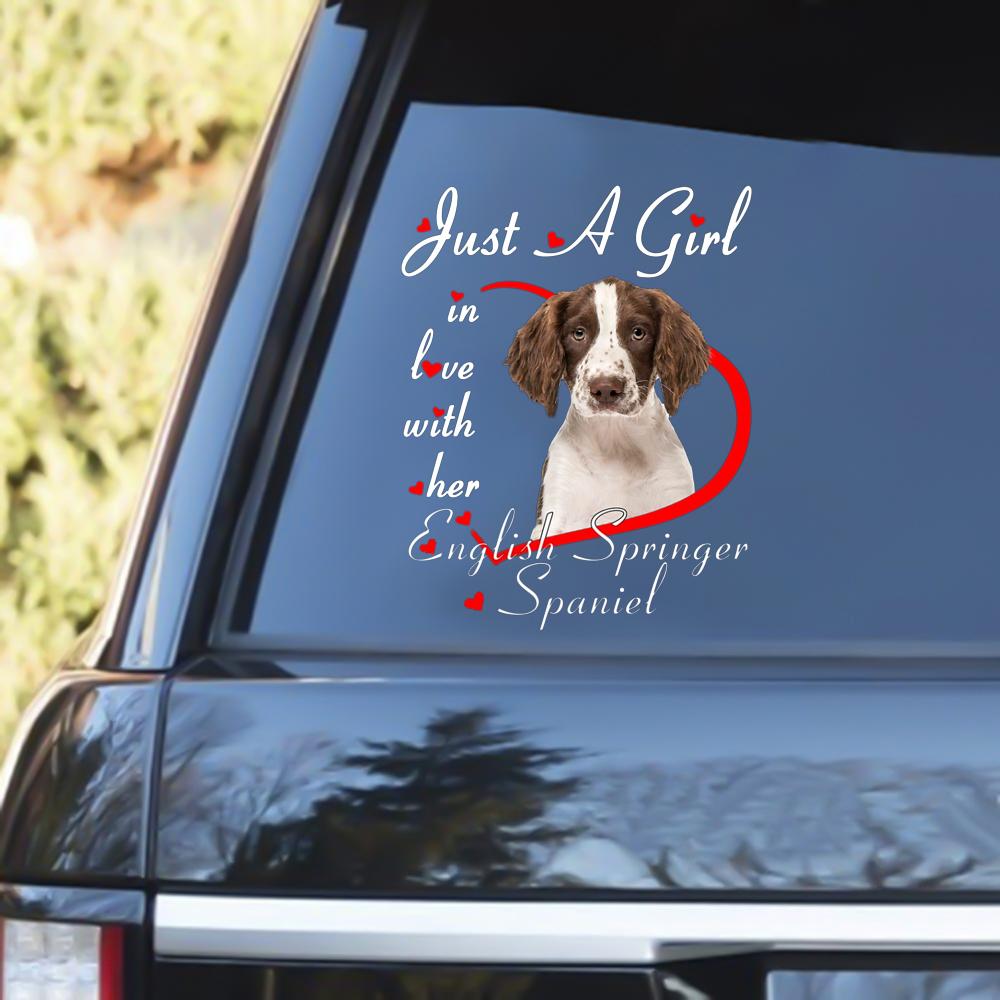 English Springer Spaniel  Love Her Decal