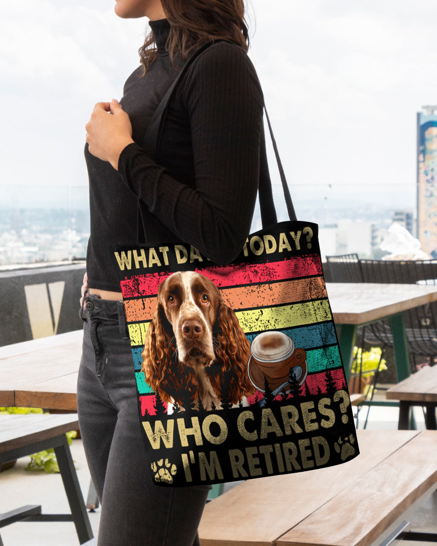 English Springer Spaniel Who Cares-Cloth Tote Bag