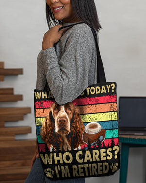 English Springer Spaniel Who Cares-Cloth Tote Bag