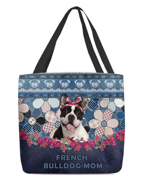 FRENCH BULLDOG (3)-Flower Jean Gift for you-Cloth Tote Bag