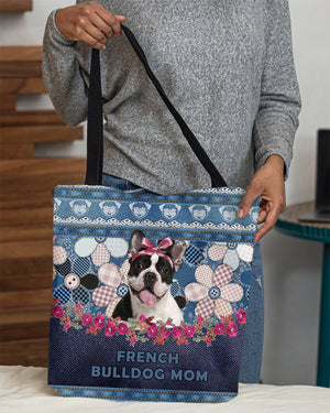 FRENCH BULLDOG (3)-Flower Jean Gift for you-Cloth Tote Bag