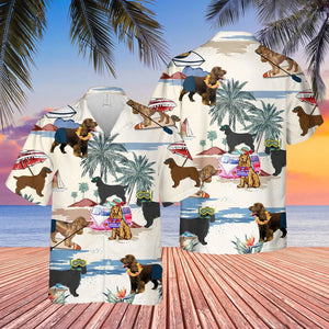 Field Spaniel Summer Beach Hawaiian Shirt