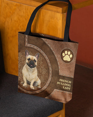 French Bulldog-Lady&Dog Cloth Tote Bag