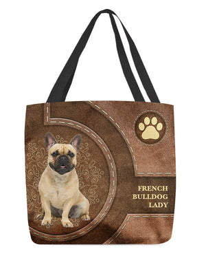 French Bulldog-Lady&Dog Cloth Tote Bag