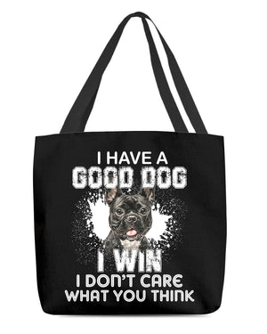 French Bulldog 2-I Win Cloth Tote Bag