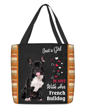 French Bulldog 2 In Love-Cloth Tote Bag