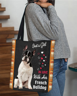 French Bulldog 3 In Love-Cloth Tote Bag