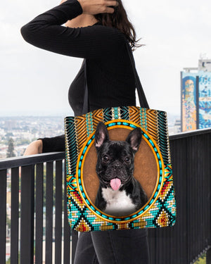 French Bulldog 4-Ethnic Style Cloth Tote Bag