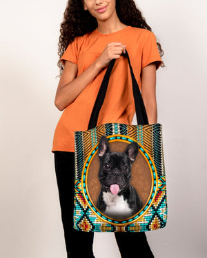 French Bulldog 4-Ethnic Style Cloth Tote Bag