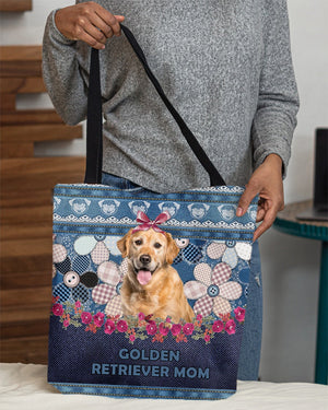 GOLDEN RETRIEVER-Flower Jean Gift for you-Cloth Tote Bag