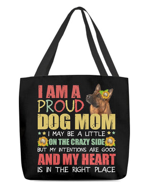 German Shepherd 2-Right Place-Cloth Tote Bag