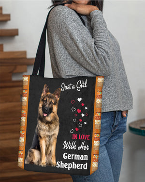 German Shepherd 2 In Love-Cloth Tote Bag