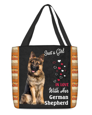 German Shepherd 2 In Love-Cloth Tote Bag