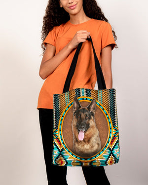 German shepherd -Ethnic Style Cloth Tote Bag