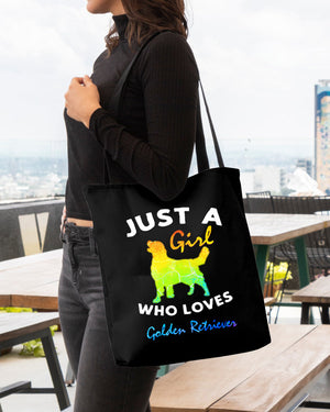 Golden Retriever-Just A Girl-Cloth Tote Bag