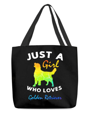 Golden Retriever-Just A Girl-Cloth Tote Bag