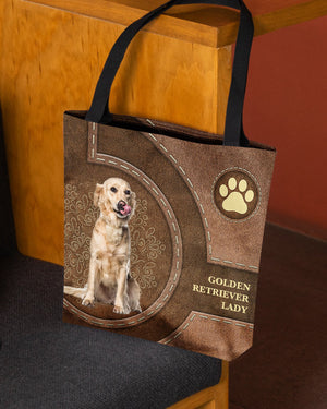 Golden Retriever-Lady&Dog Cloth Tote Bag