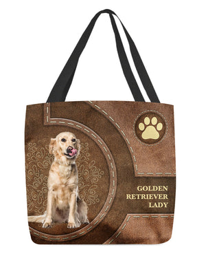 Golden Retriever-Lady&Dog Cloth Tote Bag