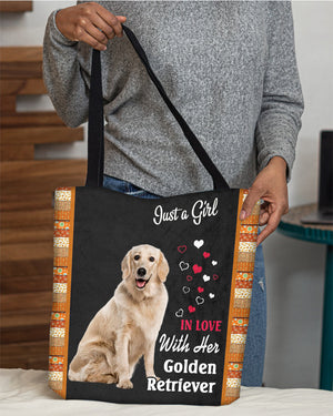 Golden Retriever 1 In Love-Cloth Tote Bag