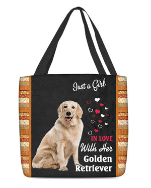 Golden Retriever 1 In Love-Cloth Tote Bag