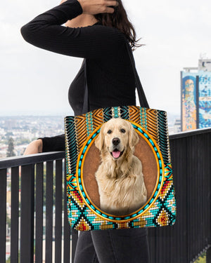 Golden Retriever 1-Ethnic Style Cloth Tote Bag