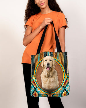 Golden Retriever 1-Ethnic Style Cloth Tote Bag