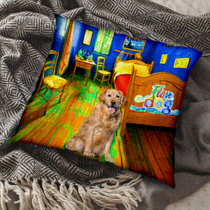 Golden Retriever (2) In the Bedroom-Pillow Case