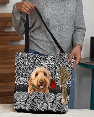 Goldendoodle-Rose Cloth Tote Bag