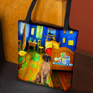 Great Dane in the bedroom-Cloth Tote Bag