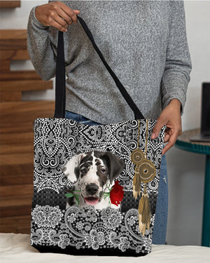 Great Dane-Rose Cloth Tote Bag