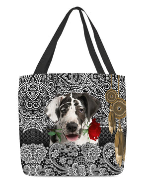 Great Dane-Rose Cloth Tote Bag