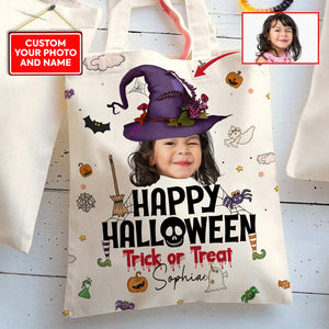 Trick Or Treat Personalized Tote Bag Halloween Gift