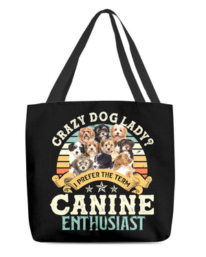 Havanese-Crazy Dog Lady Cloth Tote Bag