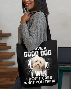 Havanese 2-I Win Cloth Tote Bag