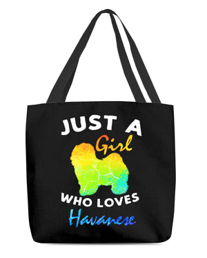 Havanese-Just A Girl-Cloth Tote Bag