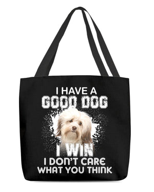 Havanese 2-I Win Cloth Tote Bag