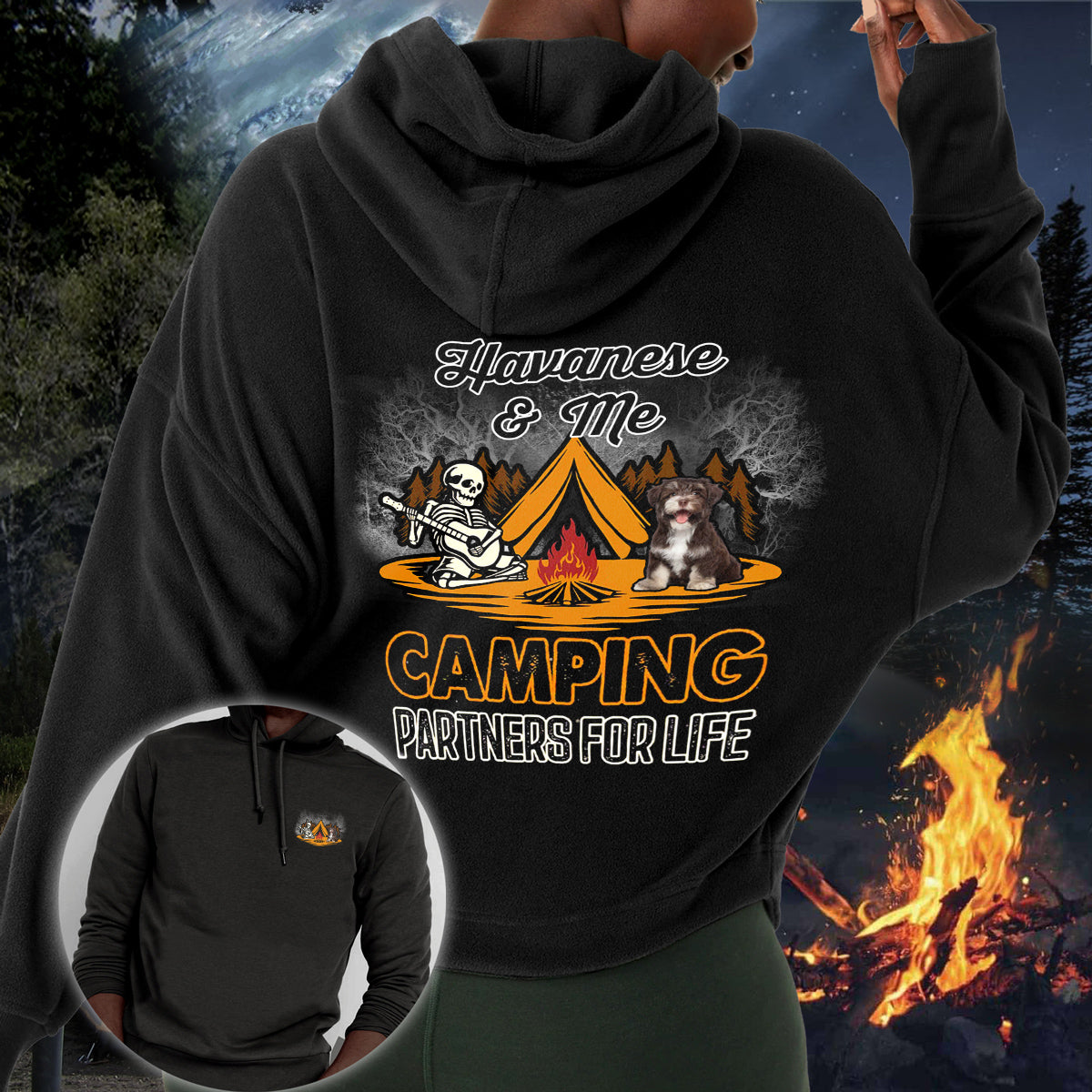 Havanese2 Camping Partners-Hoodie