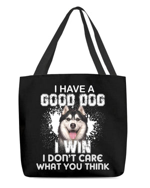 Husky-I Win Cloth Tote Bag